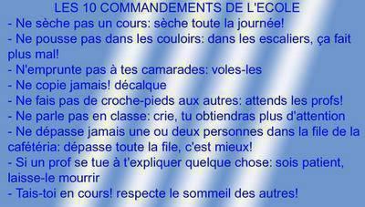 les commandements de lecol
